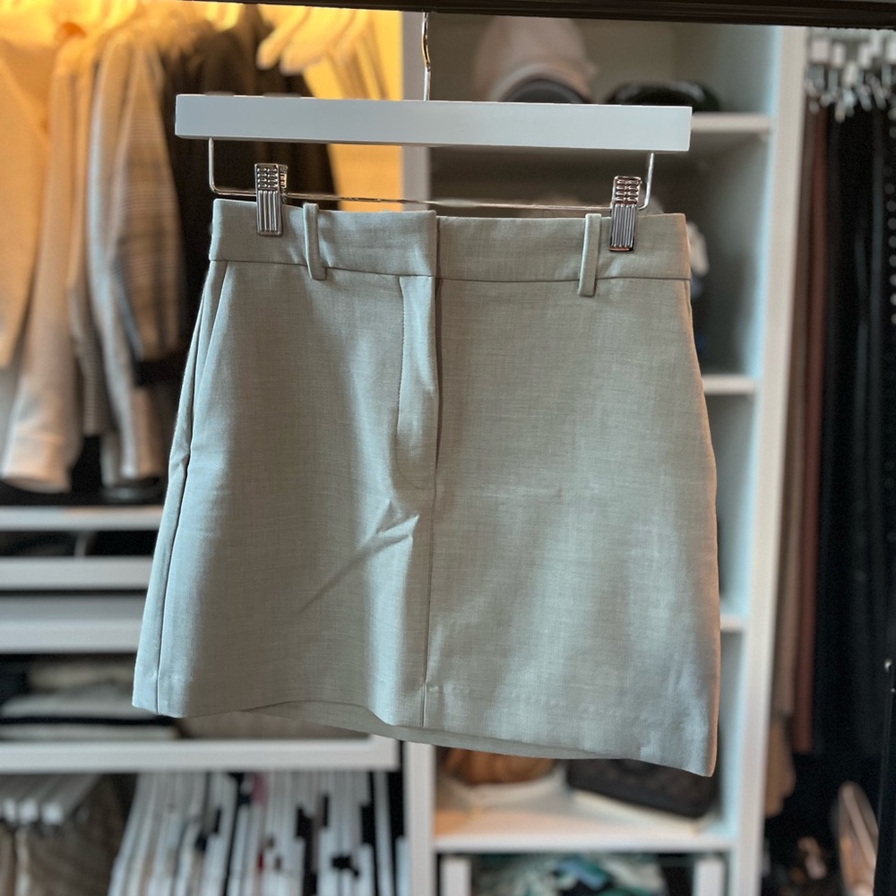 Babaton Mini Skirt in Light Gray